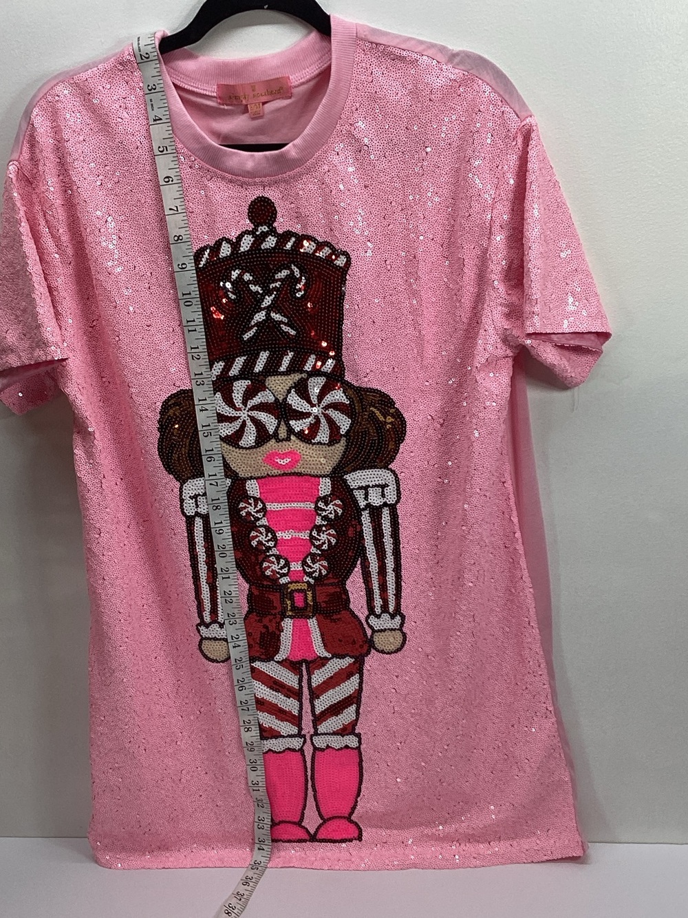 Simply Southern Nutcracker Sequin T-Shirt Dress. Size S/M - Picture 7 of 7